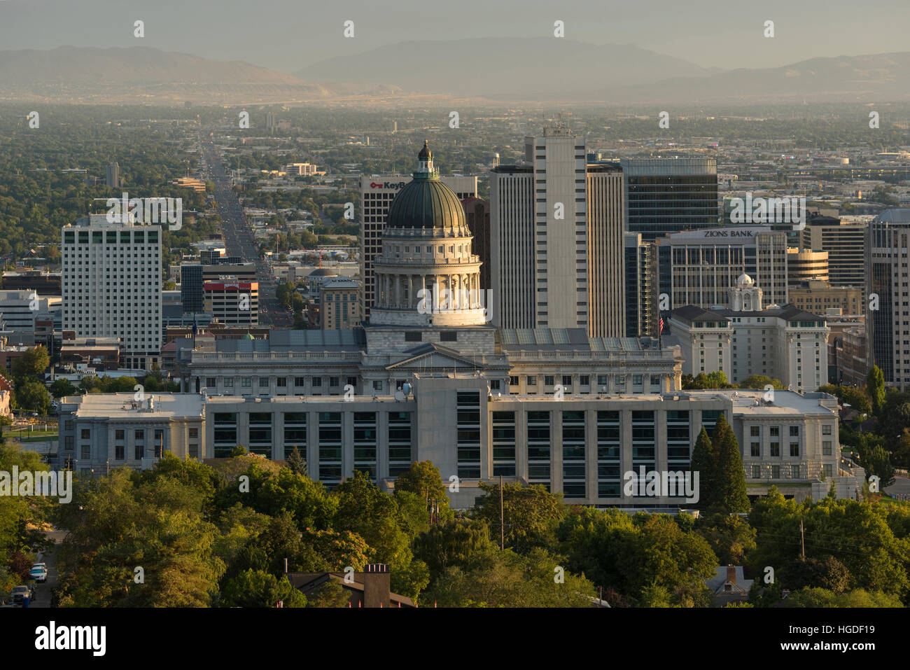 Davis County in Utah Salt Lake City, State Capitol Stockfoto