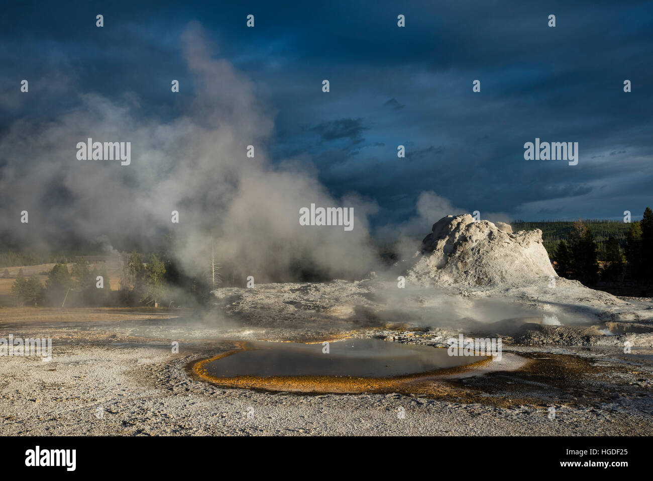 Wyoming, Yellowstone National Park, UNESCO, Welterbe, Upper Geyser Basin, Castle geyser Stockfoto