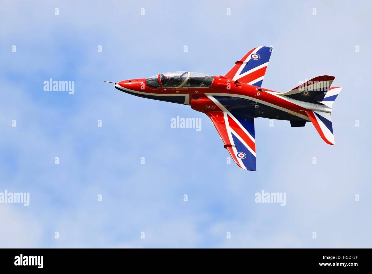 Hawk T1 in einem Union Jack-Farbschema Stockfoto