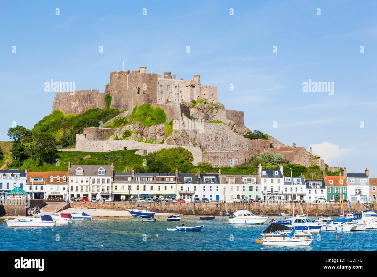 Vereinigtes Königreich, Kanalinseln, Jersey, Gorey, Mont Hochmuts Burg Stockfoto