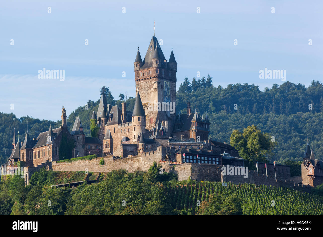 Deutschland, Rheinland-Pfalz, Mosel, Cochem, Cochem Burg Stockfoto