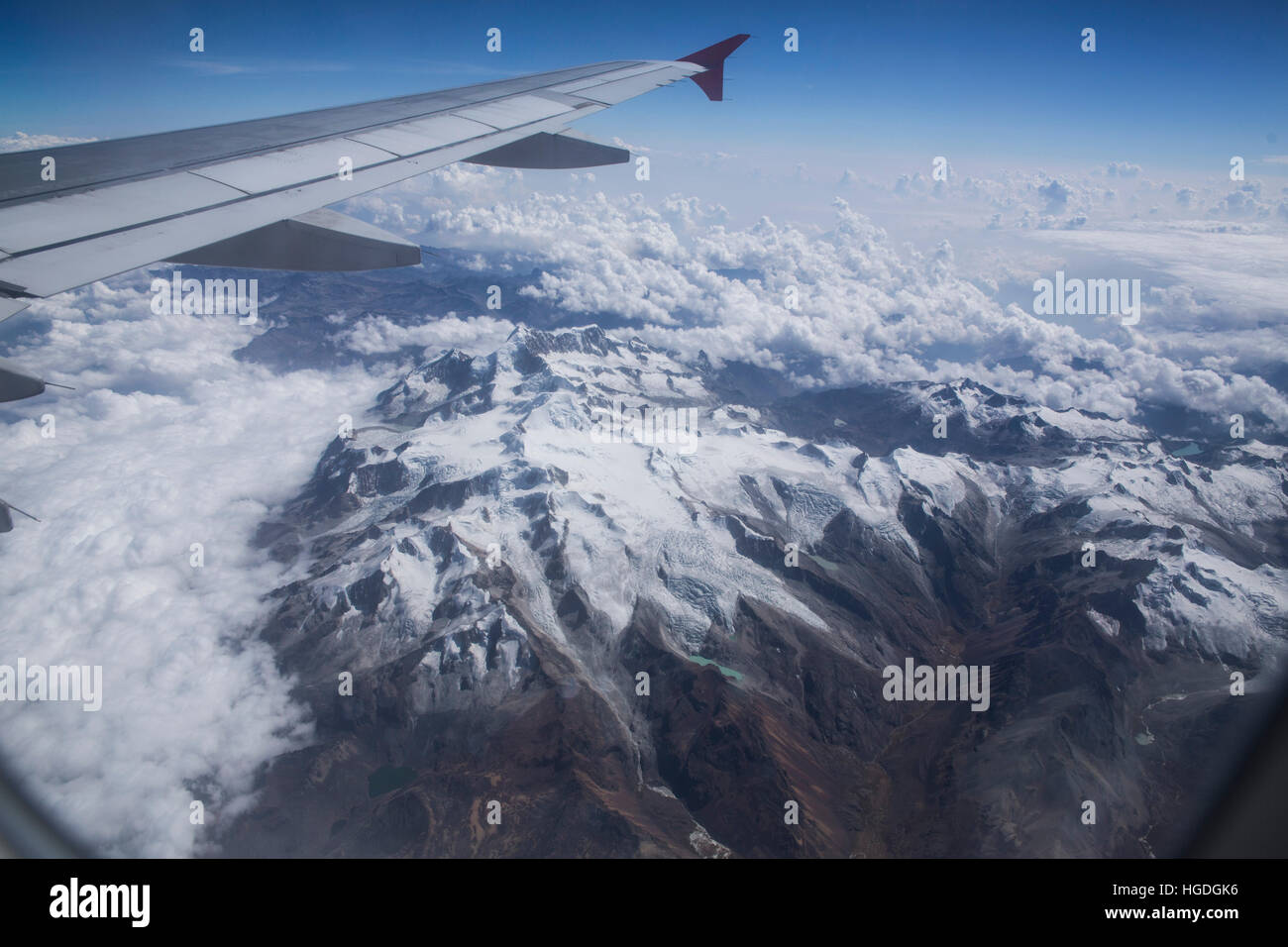 Cordillera Real in der Nähe von La Paz mit Ancohuma 6520 ms, Stockfoto