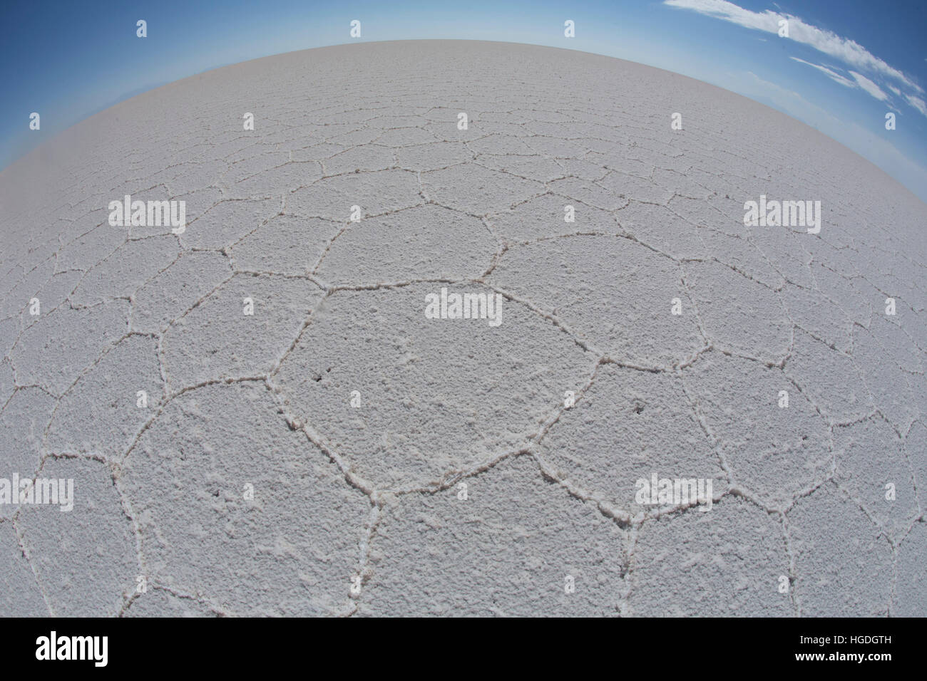 Salt Lake Uyuni, Salz größte See Südamerikas, Stockfoto