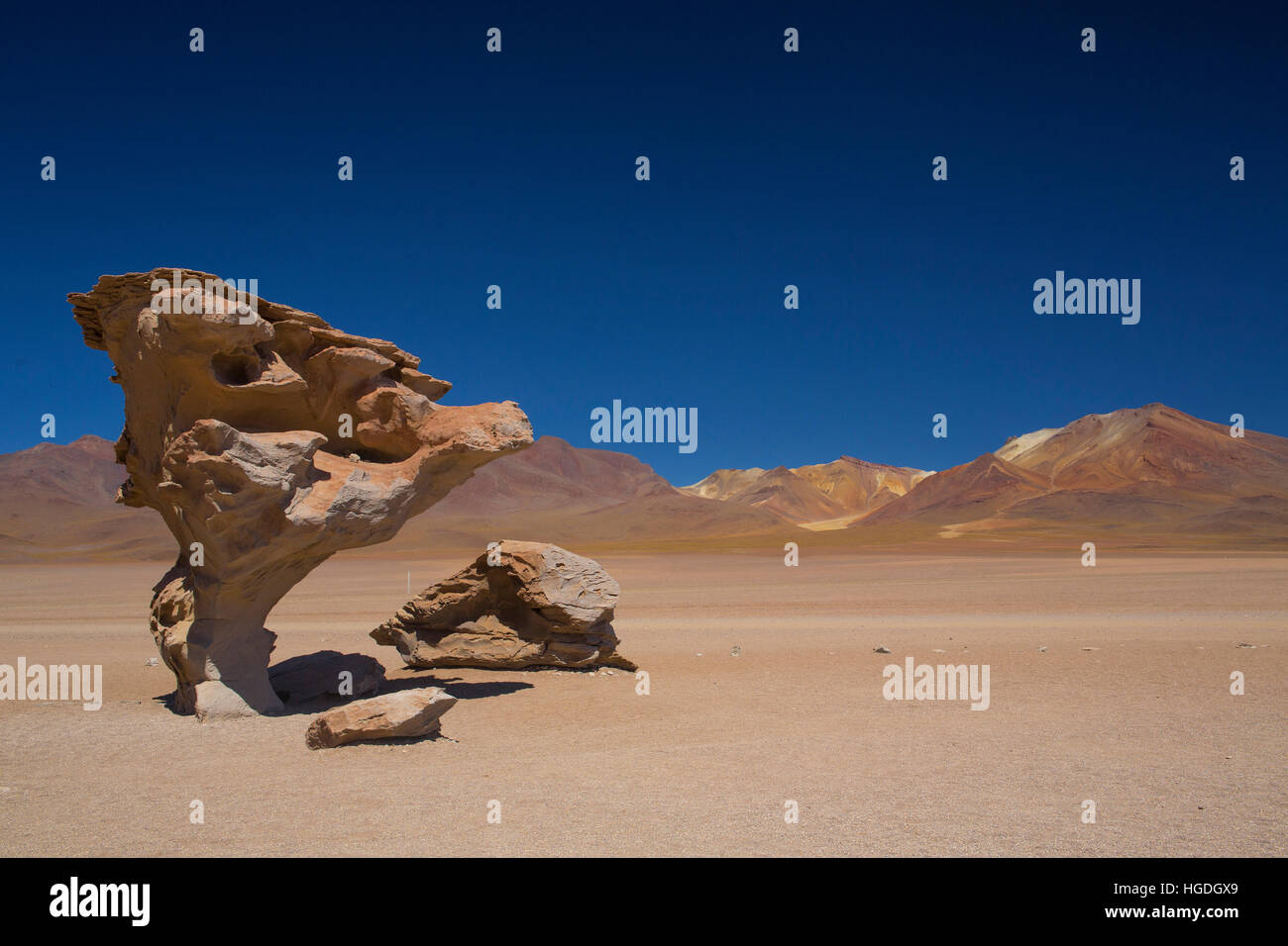 Arbol de Piedra Stein Baum in der Wüste Siloli Stockfoto