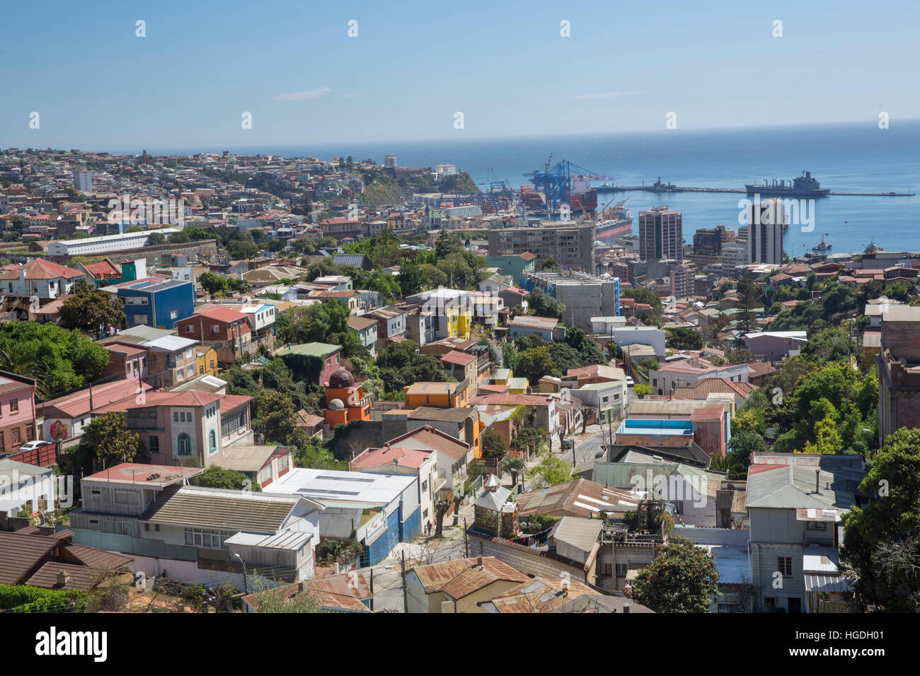 Stadt Valparaiso, Chile Stockfoto