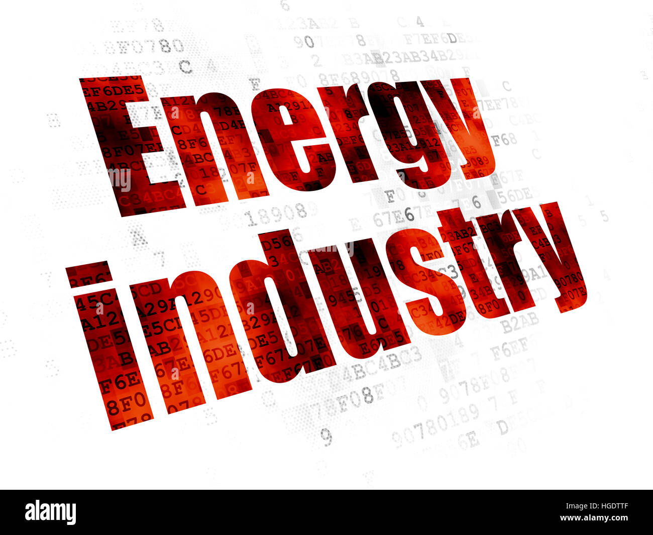 Manufacuring Konzept: Energiewirtschaft auf Digital-Hintergrund Stockfoto