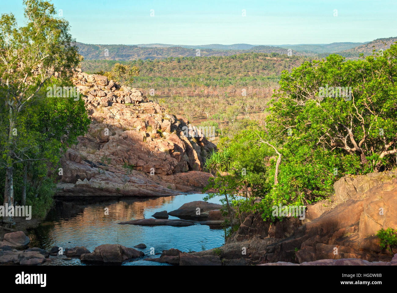 Kakadu-Nationalpark (Northern Territory Australien) Landschaft in der Nähe Gunlom lookout Stockfoto