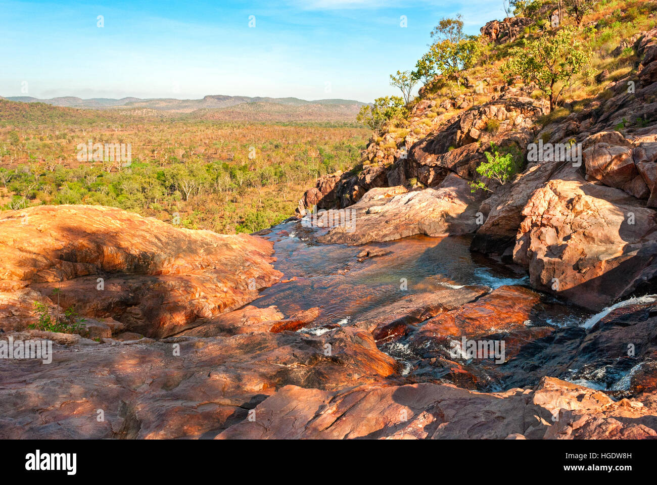 Kakadu-Nationalpark (Northern Territory Australien) Landschaft in der Nähe Gunlom lookout Stockfoto