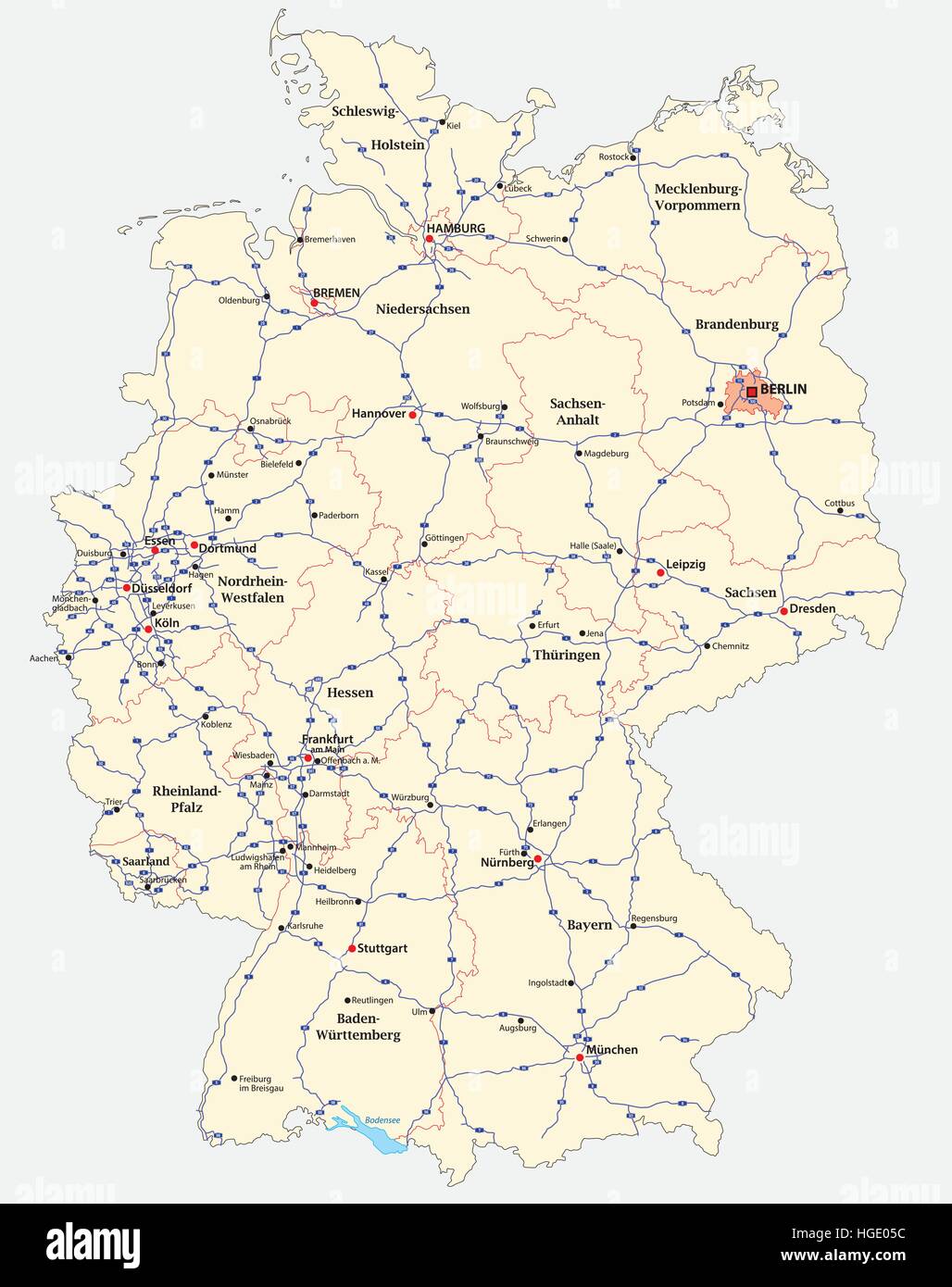 Autobahnen Deutschland Karte Mit St dten Nordic Online