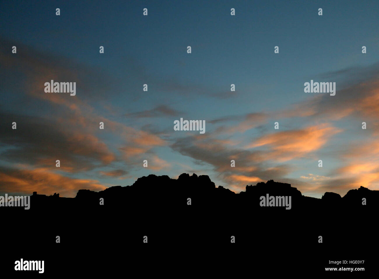 Sonnenuntergang und Clould Dinosaur National Monument Utah Stockfoto