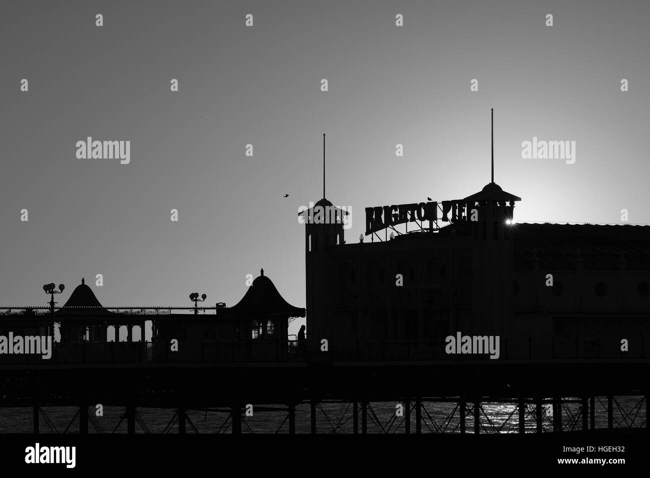 Brighton Palace Pier Sunrise East Sussex Stockfoto