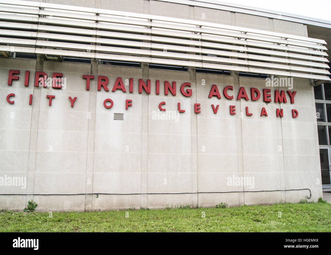 Die Stadt Cleveland Fire Training Academy ist bei der Ausbildung und Zertifizierung der Cleveland Feuerwehrleute auftritt Stockfoto