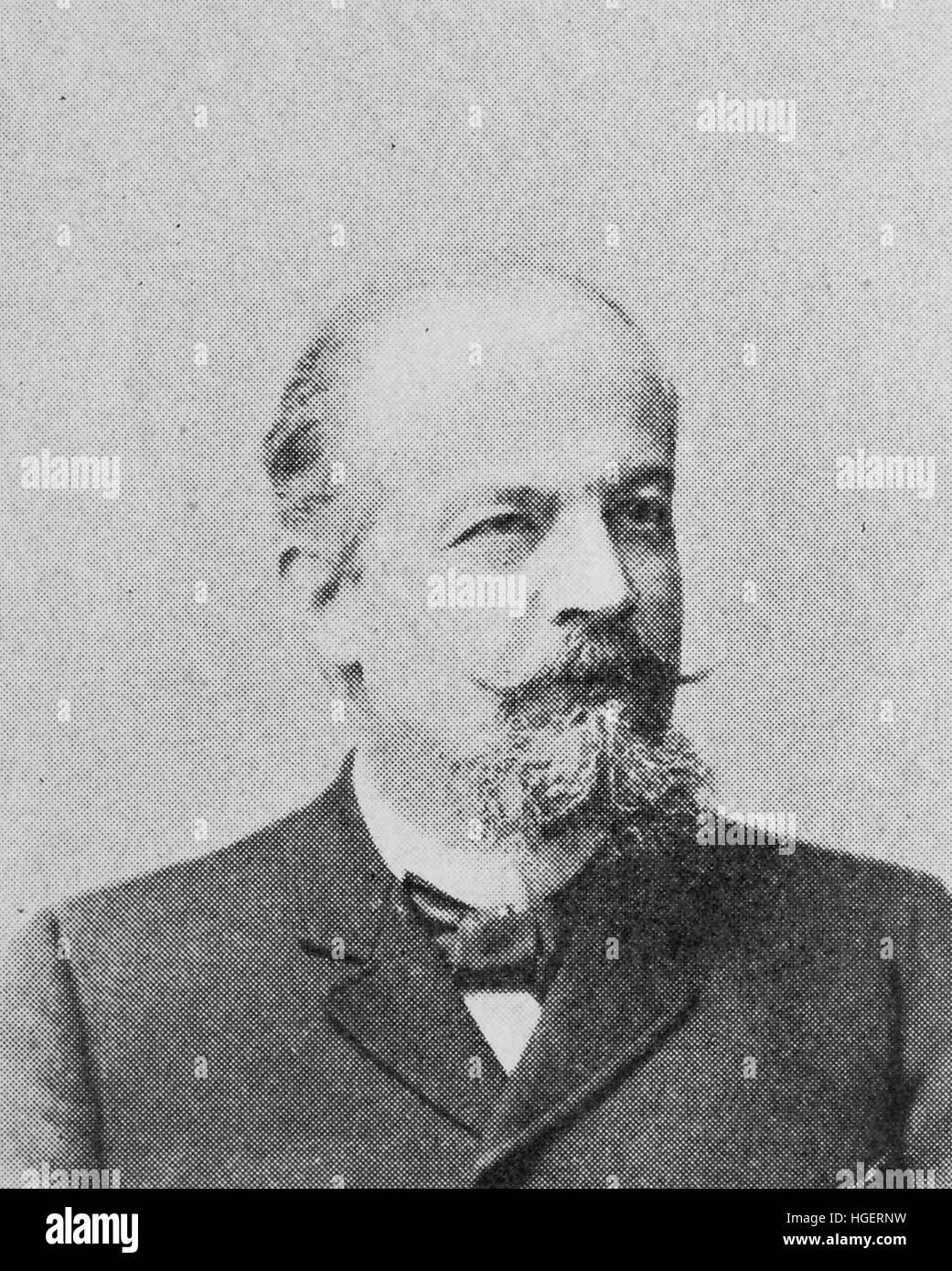 Otto Taeglichsbeck, geboren 14. Juli 1838; 19. April 1903 verstorben, war Berghauptmann und Direktor der Koeniglichen Oberbergamt Dortmund, Reproduktion eines Fotos aus dem Jahr 1895, digital verbessert Stockfoto