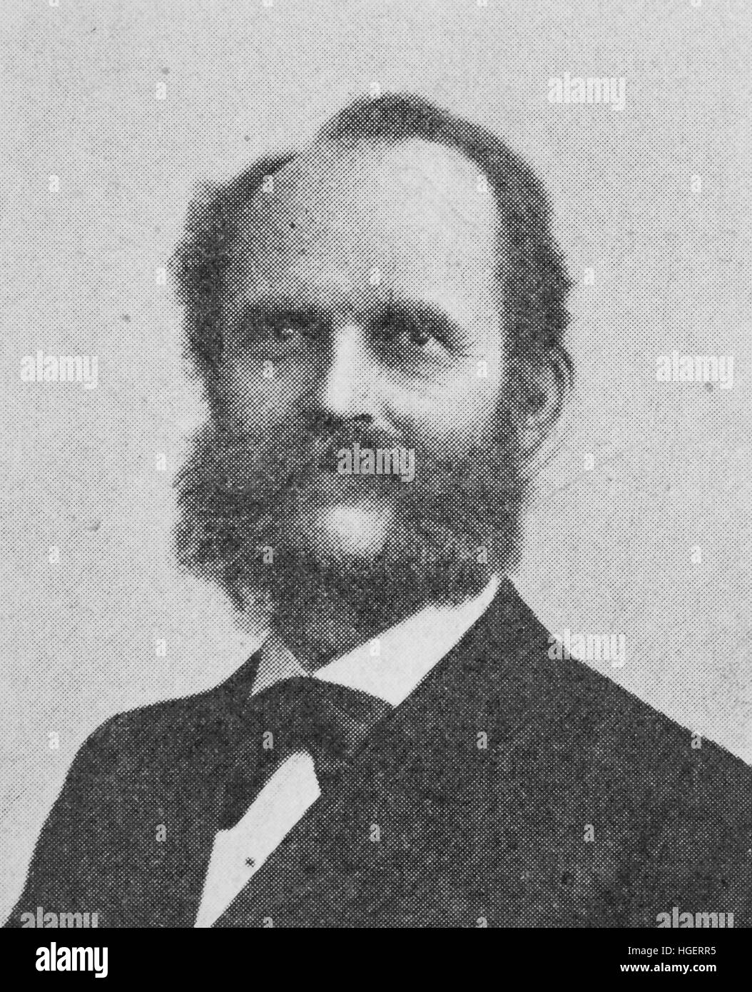 Claus Koepcke, auch Köpke, geboren 28. Oktober 1831; 21. November 1911 starb, war ein deutscher Bauingenieur und Wissenschaftler, Reproduktion eines Fotos aus dem Jahr 1895, digital verbessert. Stockfoto