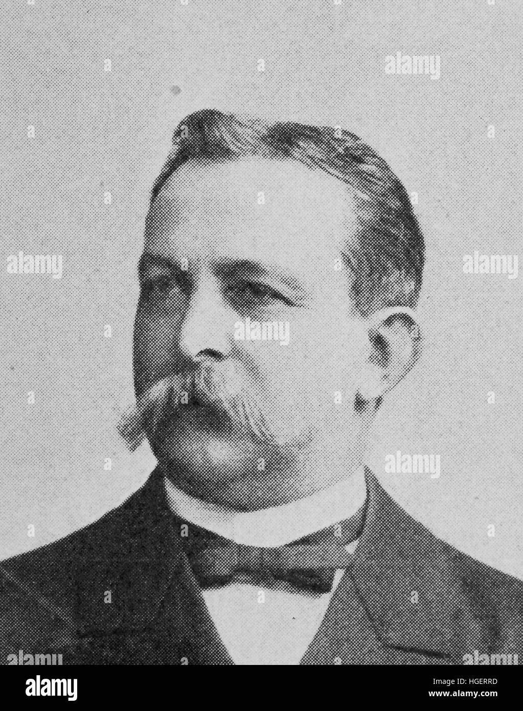 Adolf Ernst, wurde 6. Oktober 1832 - 12. August 1899, einer preußischen stammende Wissenschaftler., Reproduktion eines Fotos aus dem Jahr 1895, digital verbessert Stockfoto