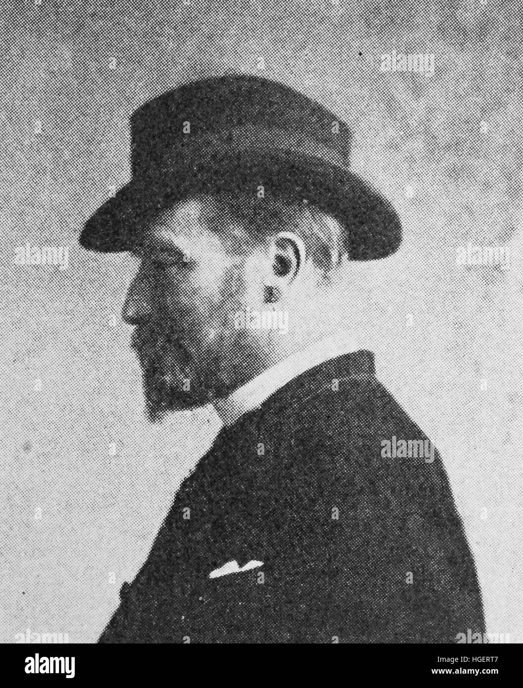 Wilhelm Hermann Adolf Lauter, geboren 1847, Ingenieur, Brücke Konstruktor, Reproduktion eines Fotos aus dem Jahr 1895, Digital verbessert Stockfoto