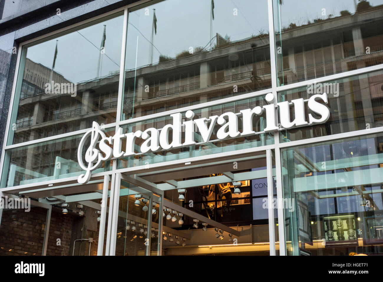 Stradivarius Shop Shop anmelden, Oxford Street, London, UK Stockfoto