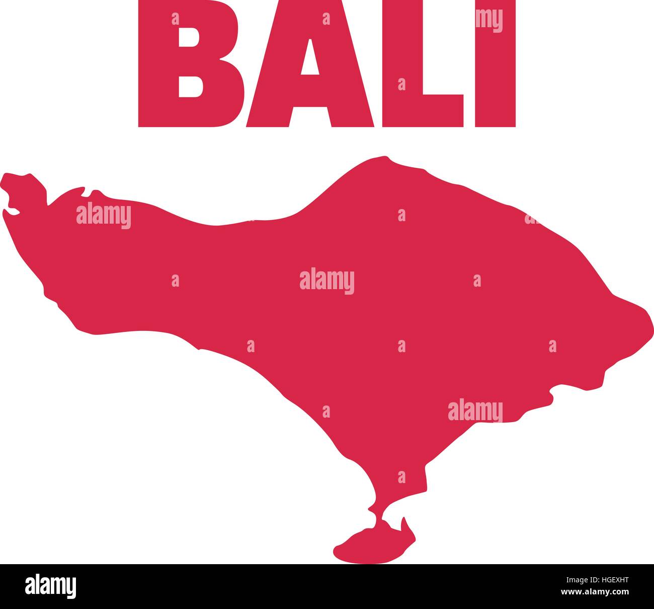 Bali Karte island Stock Vektor