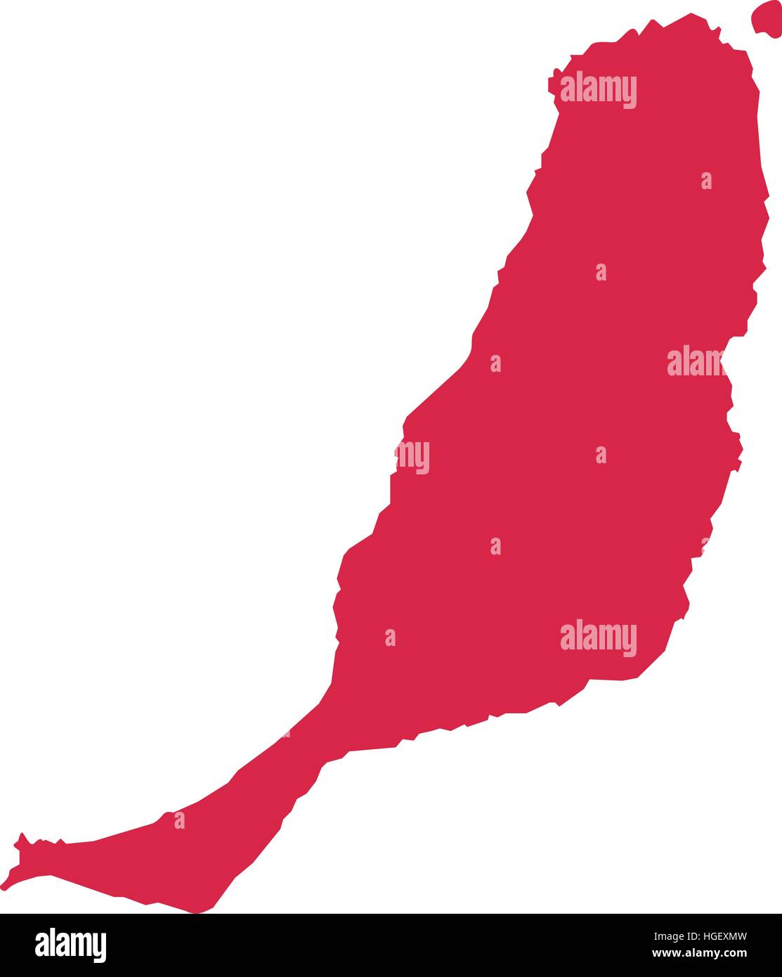 Fuerteventura Karte silhouette Stock Vektor