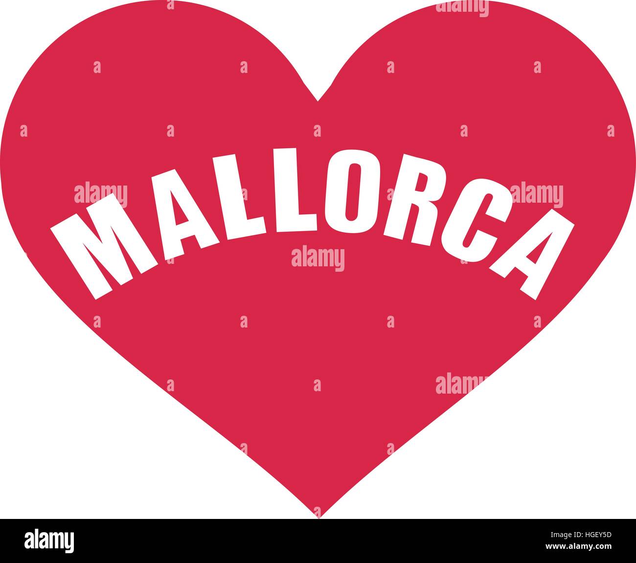 Mallorca-Herz Stock Vektor