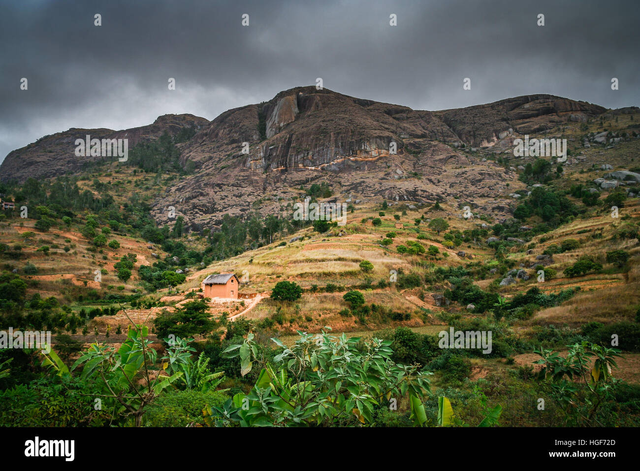 Atemberaubende Landschaft mit Madagaskar-Hochland Stockfoto