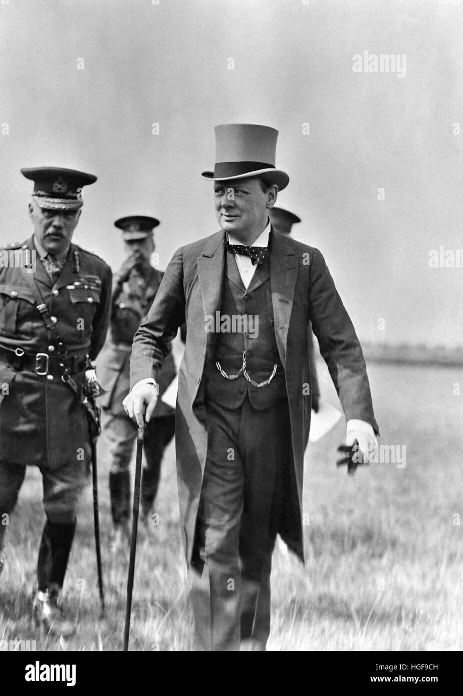 Winston Churchill inspiziert British Army of Occupation. Köln 1919 Stockfoto