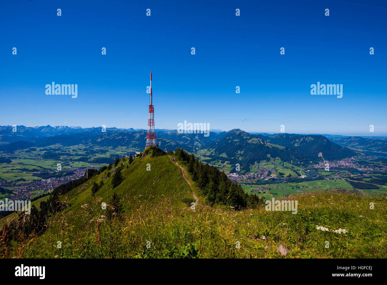 Rundfunk-Turm in Bayern Stockfoto