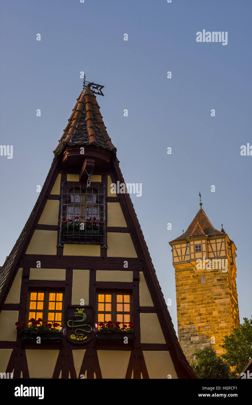 Rothenburg Ob der Tauber, Bayern Stockfoto