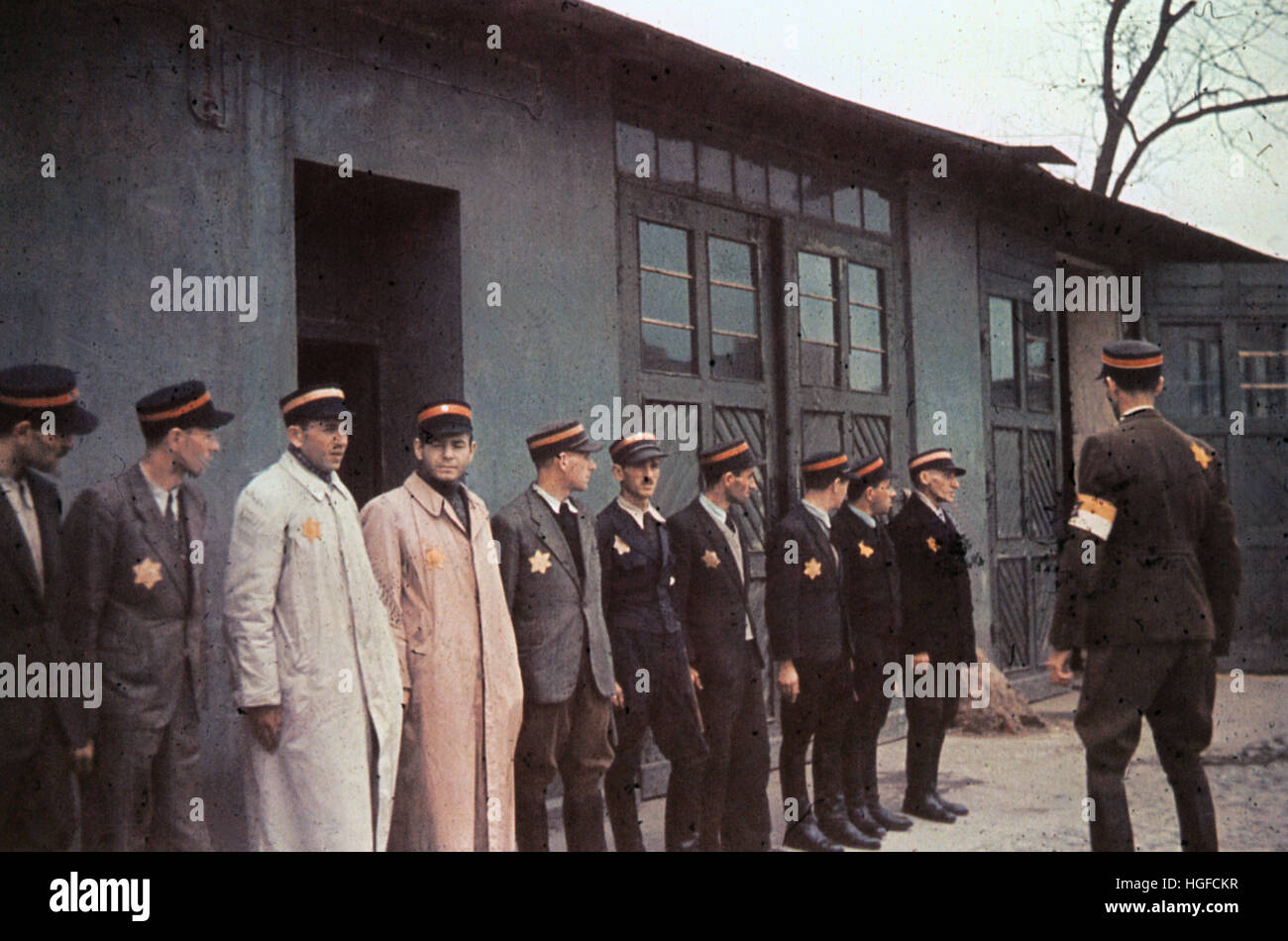 Ghetto Lodz Litzmannstadt, jüdische Feuerwehrleute im Ghetto, Polen 1940, Zweiter Weltkrieg, Stockfoto