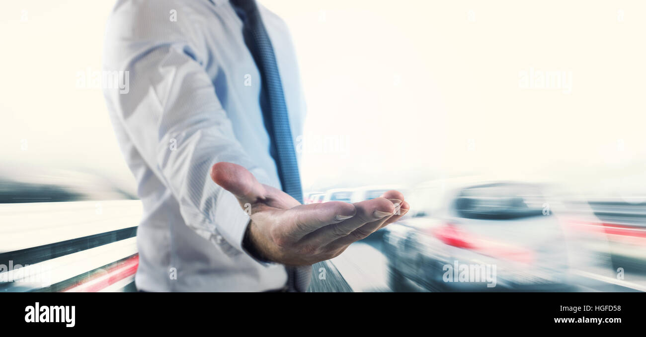 Sicherheit und Versicherung Auto Stockfoto