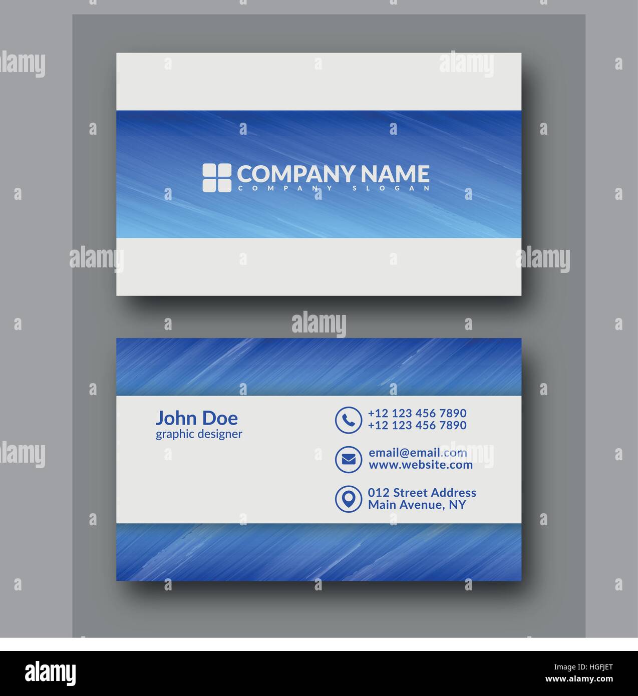 Abstrakte moderne Visitenkarte Vorlage. Stock Vektor