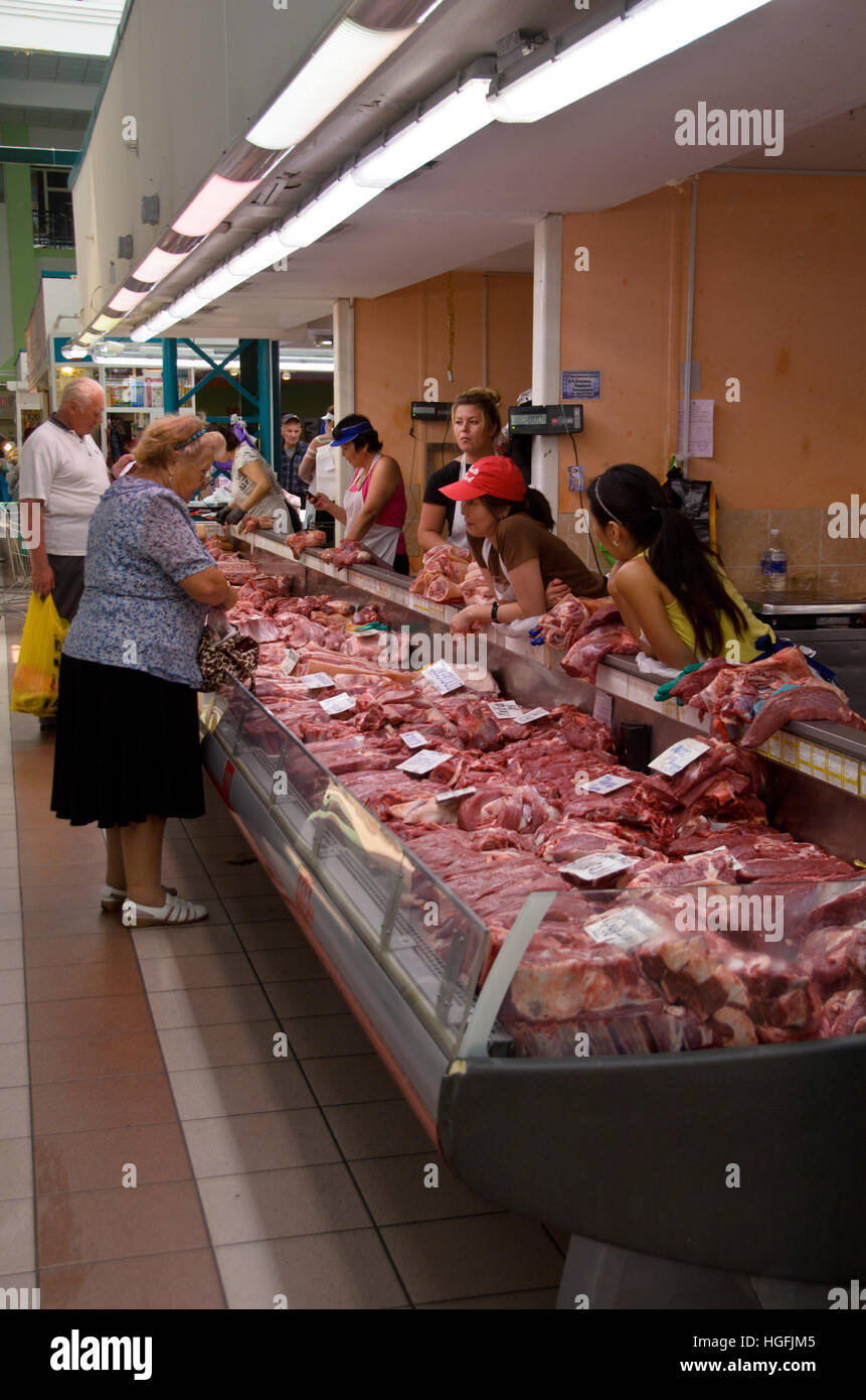 Eine lokale Frischmarkt in Irkutsk Stockfoto