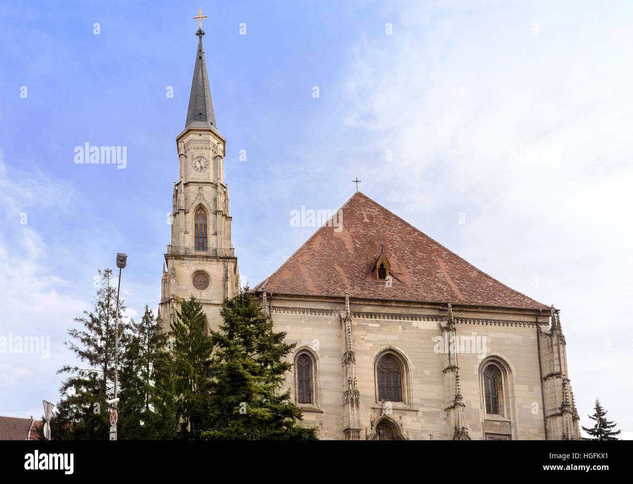 Die Kirche des Heiligen Michael eine gotische römisch-katholische Kathedrale in Klausenburg, Rumänien Stockfoto