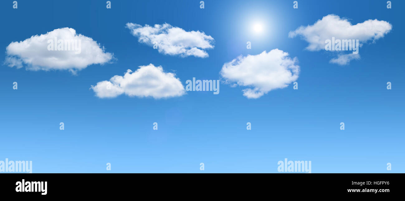 Der blaue Himmel und Wolken Stockfoto
