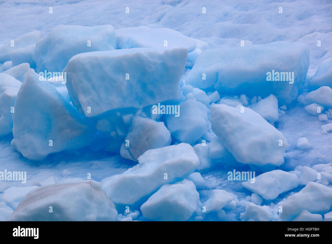 Detail des Eisbergs, Lago Argentino, El Calafate, Parque Nacional Los Glaciares, Patagonien, Argentinien, Südamerika Stockfoto