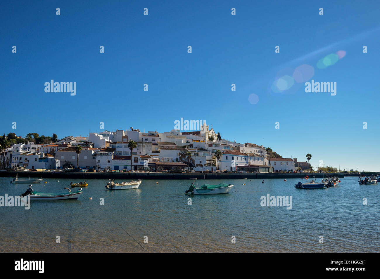 Ferragudo Stadt in der Algarve-Portugal Stockfoto