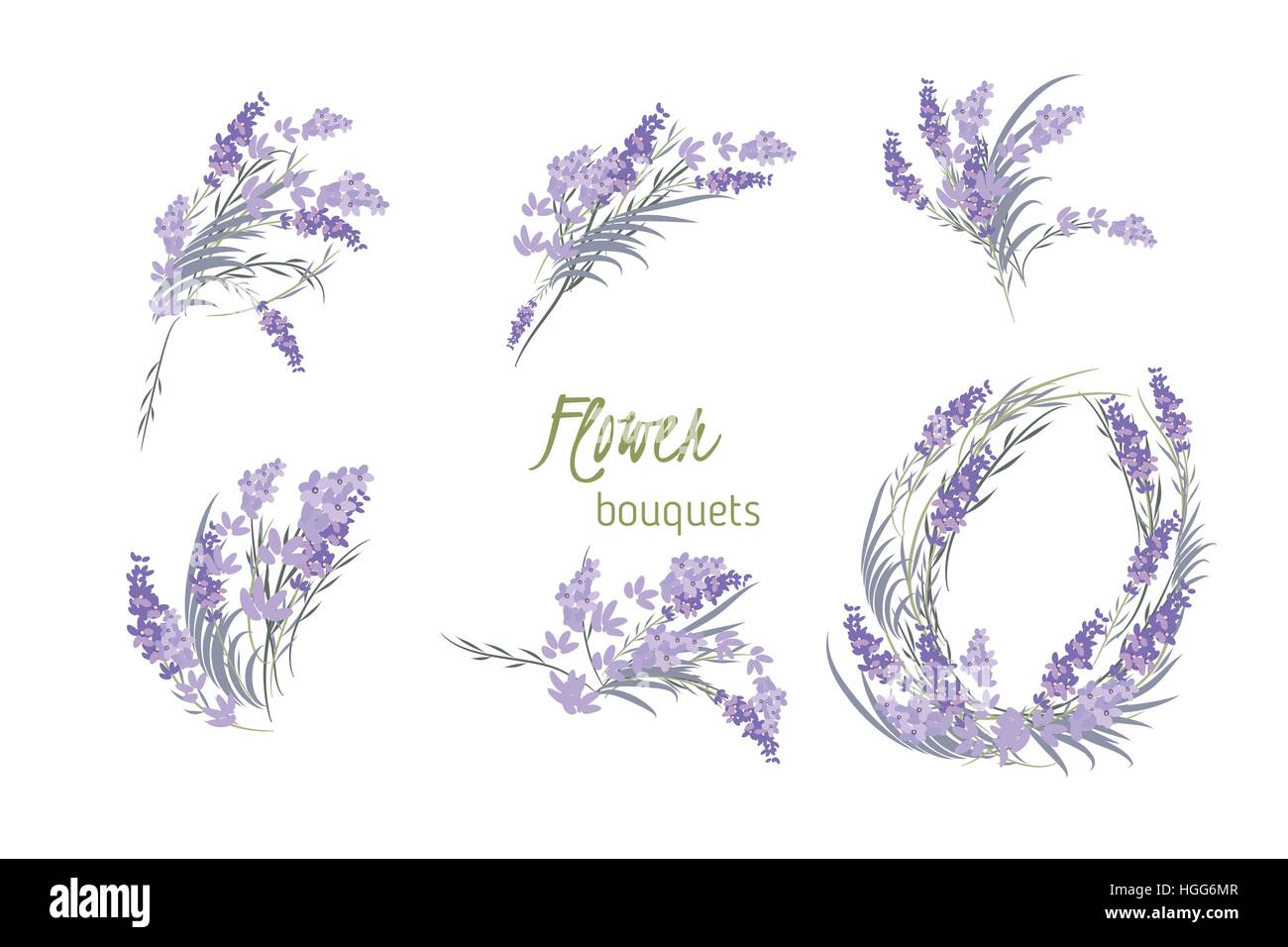 Retro Vintage Floral Lavendel-Hintergrund Stock Vektor