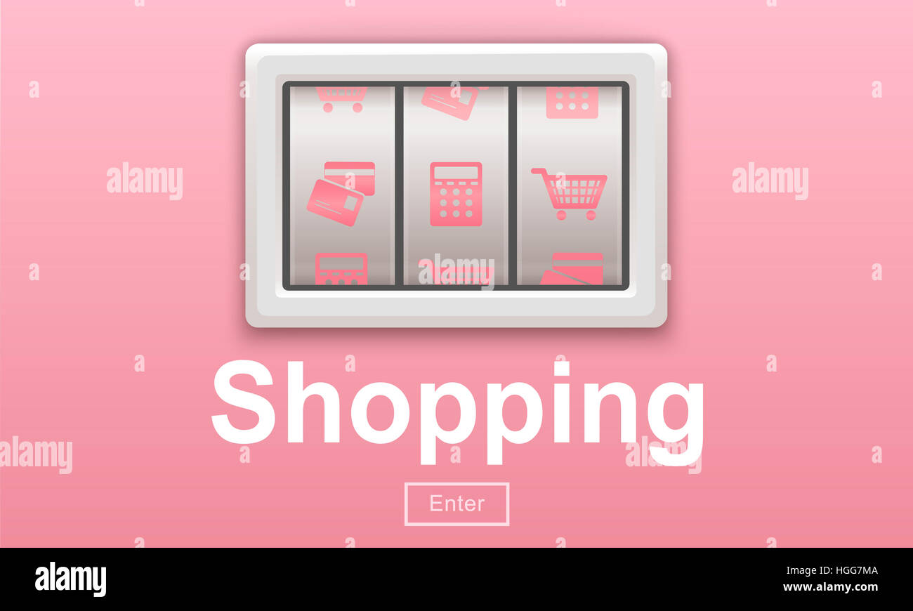 Online-Shopping bestellen kaufen Ladenkonzept Warenkorb Stockfoto