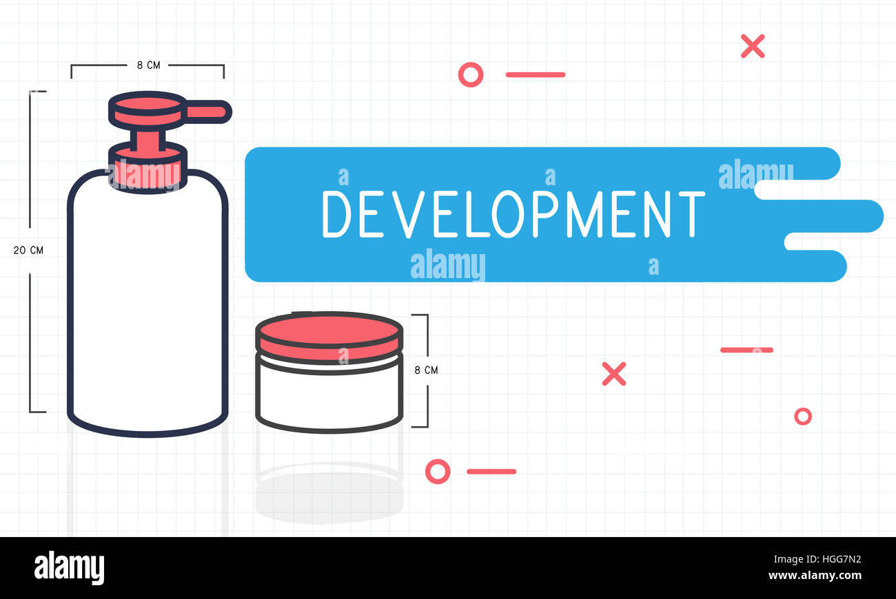 Produkt Marke Design Ideen Phantasie Kosmetik-Konzept Stockfoto