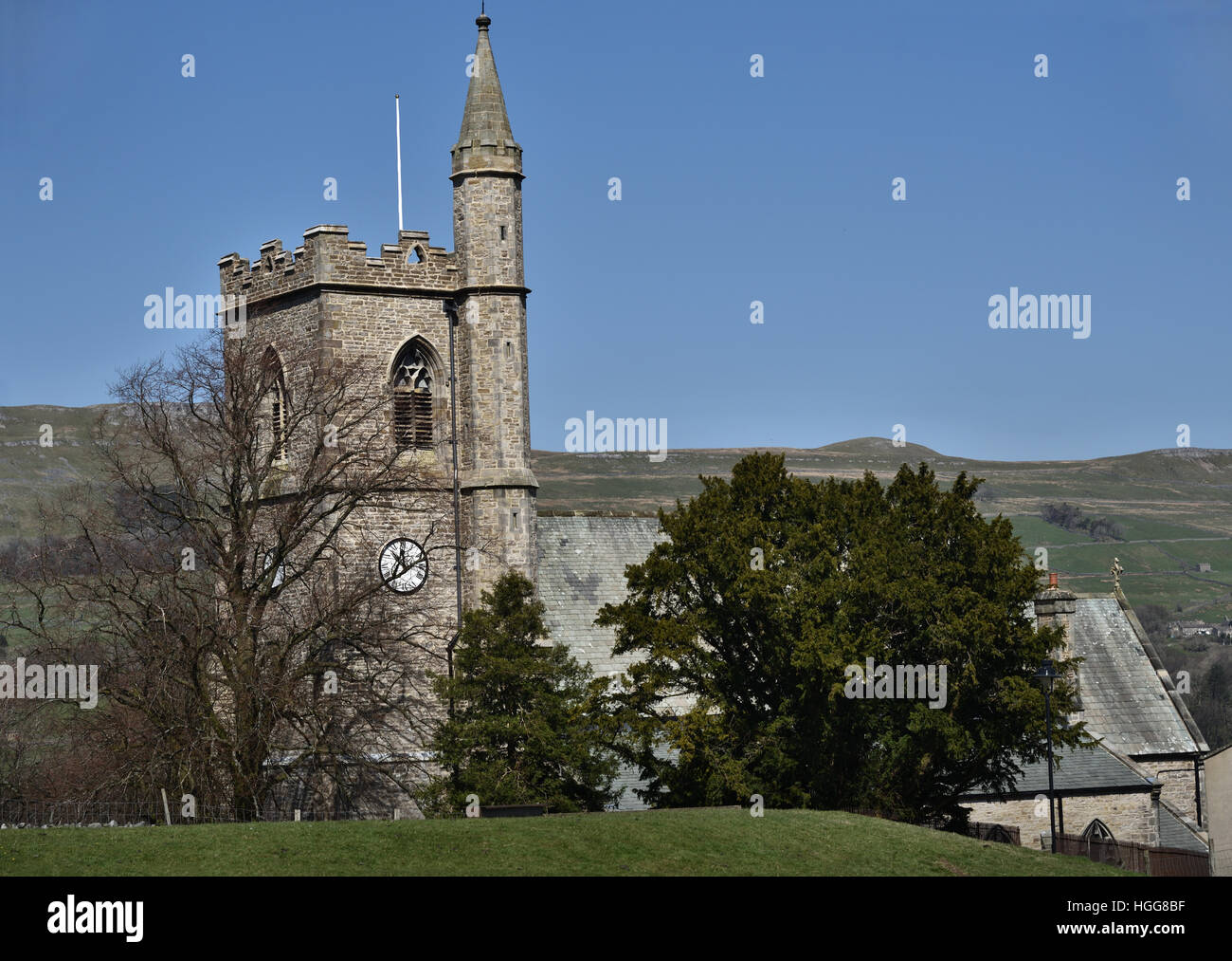 St Margarets Kirche, Hawes, Wensleydale, Yorkshire Dales National Park, North Yorkshire, England, UK. Stockfoto