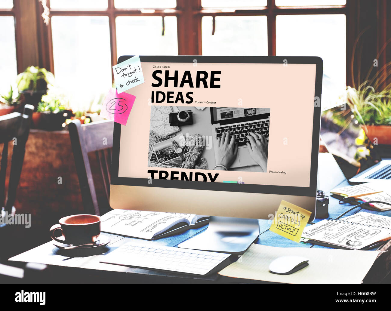 Social-Media-Blog-Ideen-Konzept Stockfoto