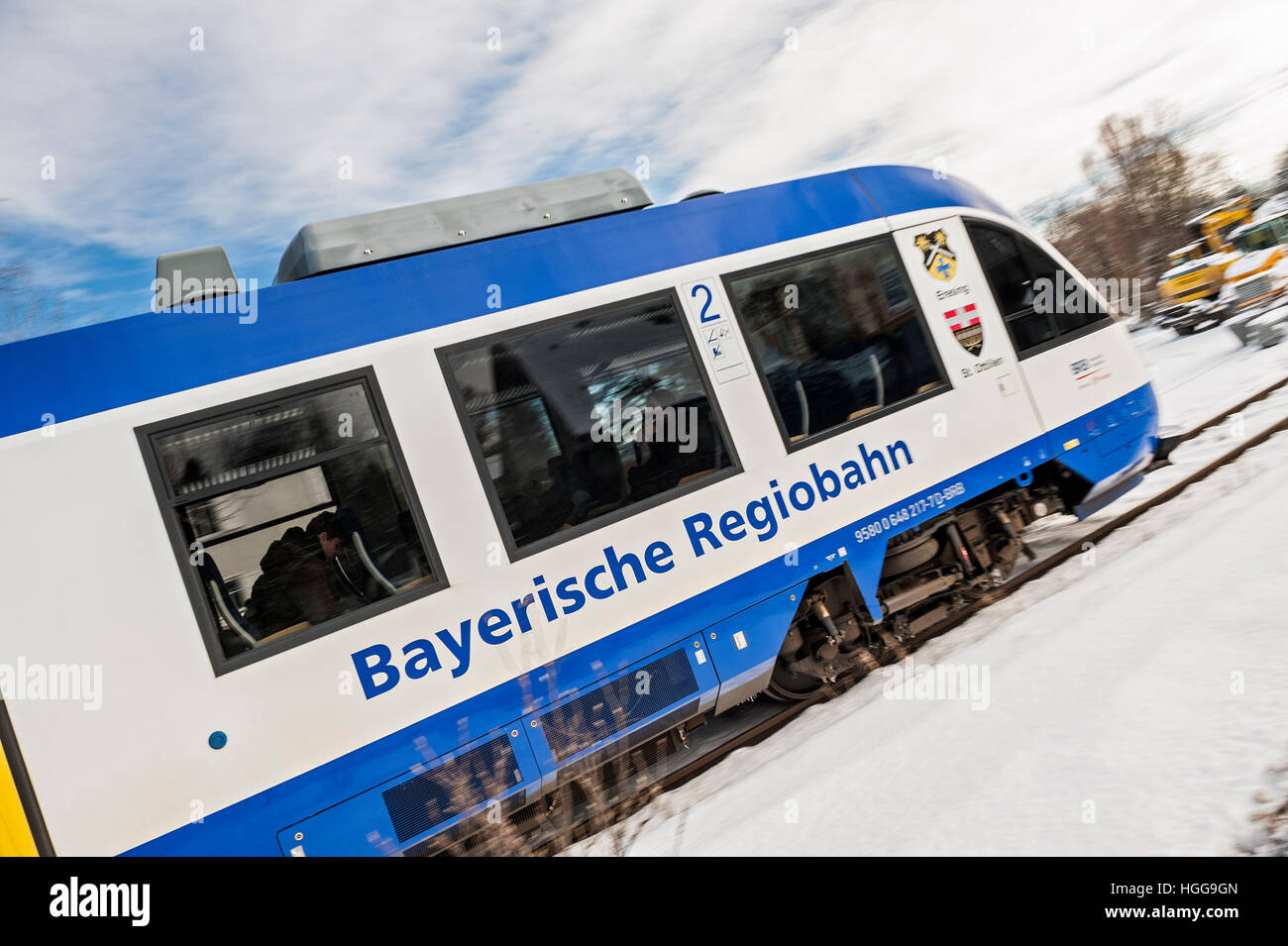 Volontariats Regionalbahn - Winter Stockfoto