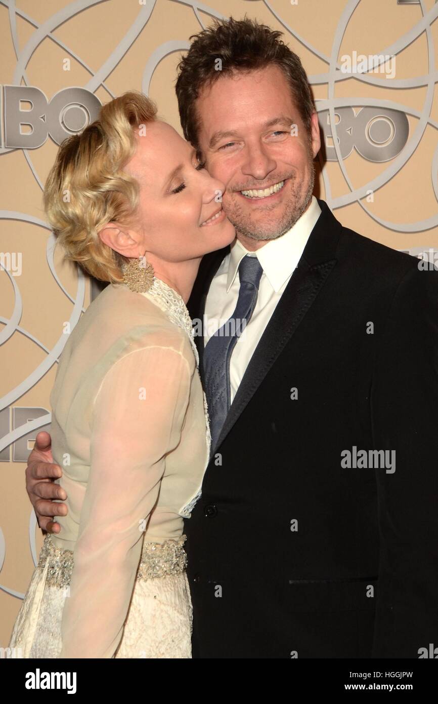 Beverly Hills, ca, USA. 8. Januar 2017. Anne Heche, James Tupper bei HBO Golden Globes After-Party im ca. 55 im Beverly Hilton Hotel in Beverly Hills, CA. © Priscilla Grant/Everett Collection/Alamy Live-Nachrichten Stockfoto