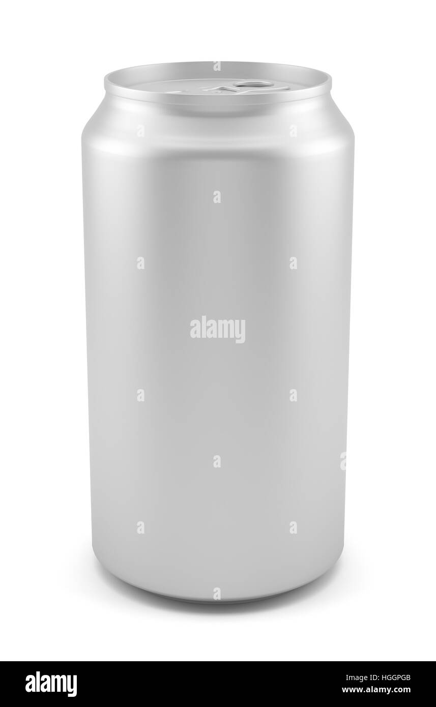 Aluminium kann isolierten auf weißen Hintergrund Stockfoto