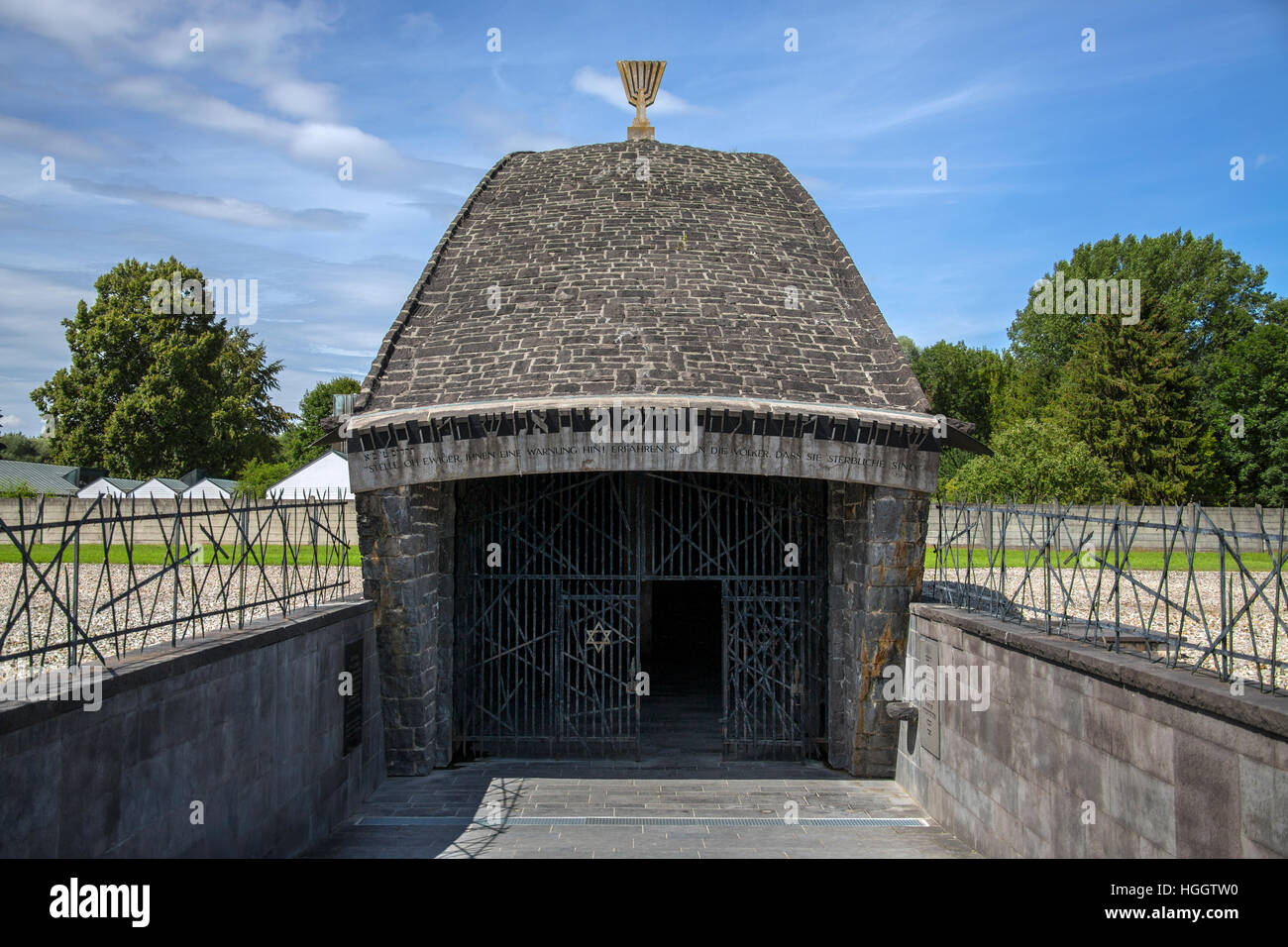 KZ Dachau. Die erste von der Nazi-Konzentrationslager in Deutschland eröffnet. Stockfoto