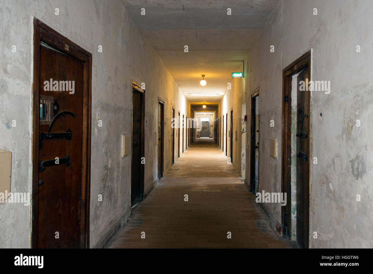 KZ Dachau. Die erste von der Nazi-Konzentrationslager in Deutschland eröffnet. Stockfoto