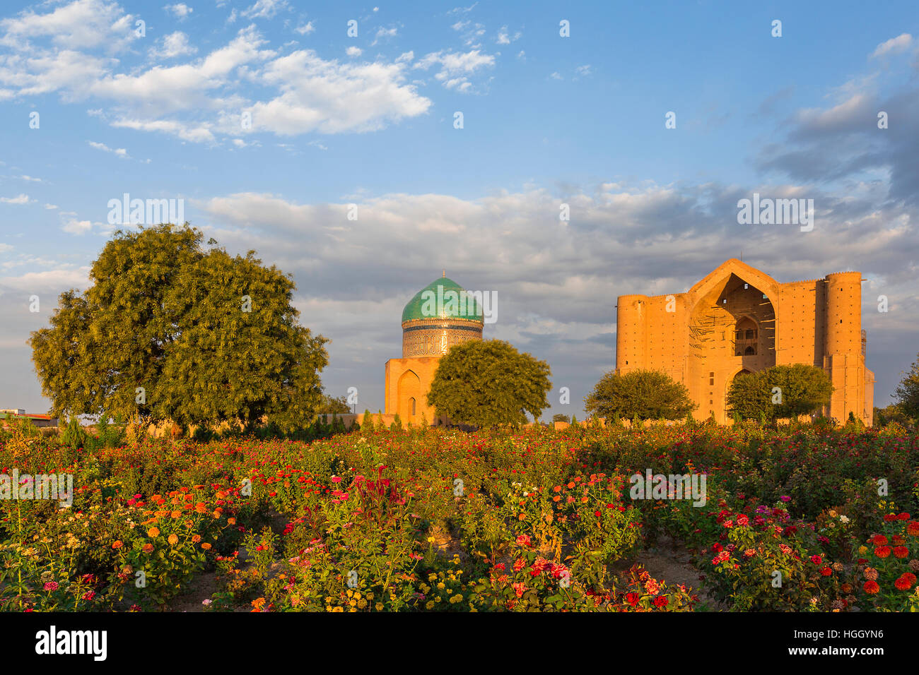 Khoja Ahmed Yasawi Mausoleum in Turkestan, Kasachstan Stockfoto