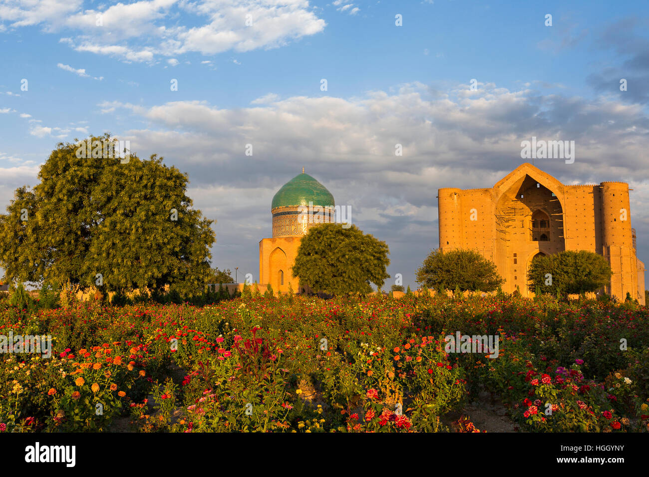 Khoja Ahmed Yasawi Mausoleum in Turkestan, Kasachstan Stockfoto