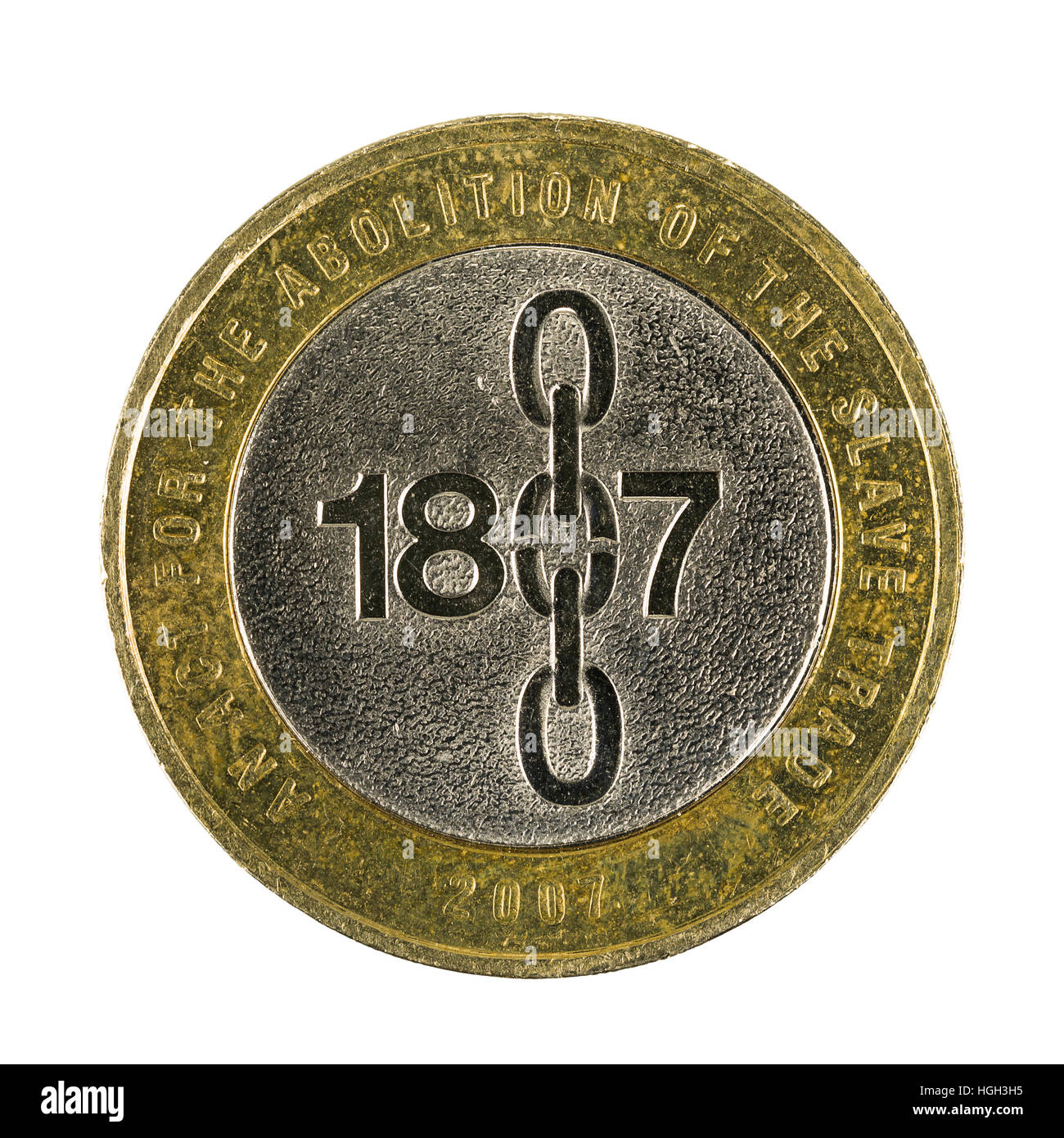 Britische zwei Pfund-Münze, 2007 Stockfoto
