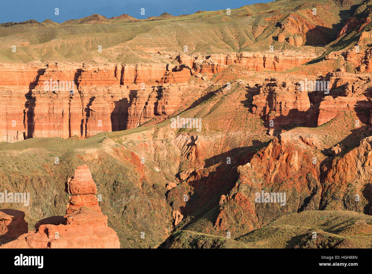 Tscharyn Canyon und das Tal der Burgen, bekannt als Grand Canyon von Kasachstan Stockfoto